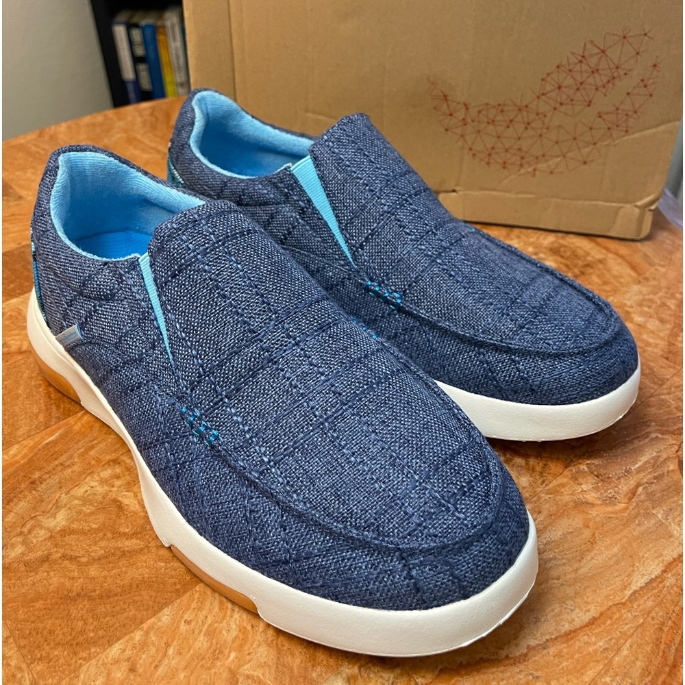 NIB   OrthoComfoot | Dark Blue Slip-On Sneaker with Additional Insoles   ZL840